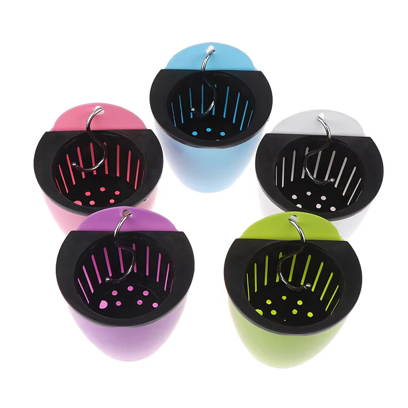 Pot de fleur en plastique automatique durable avec crochet