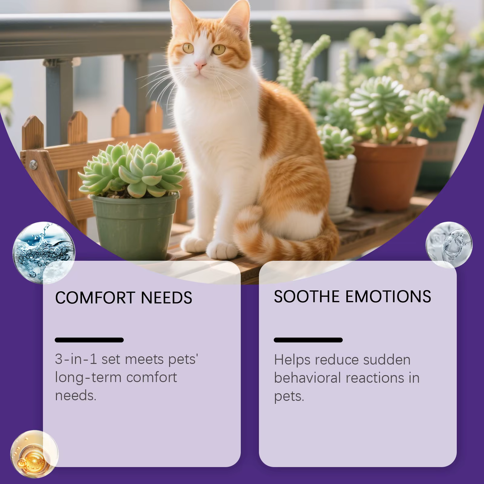 Diffuseur apaisant naturel pour soulager le stress des chats avec huile essentielle végétale