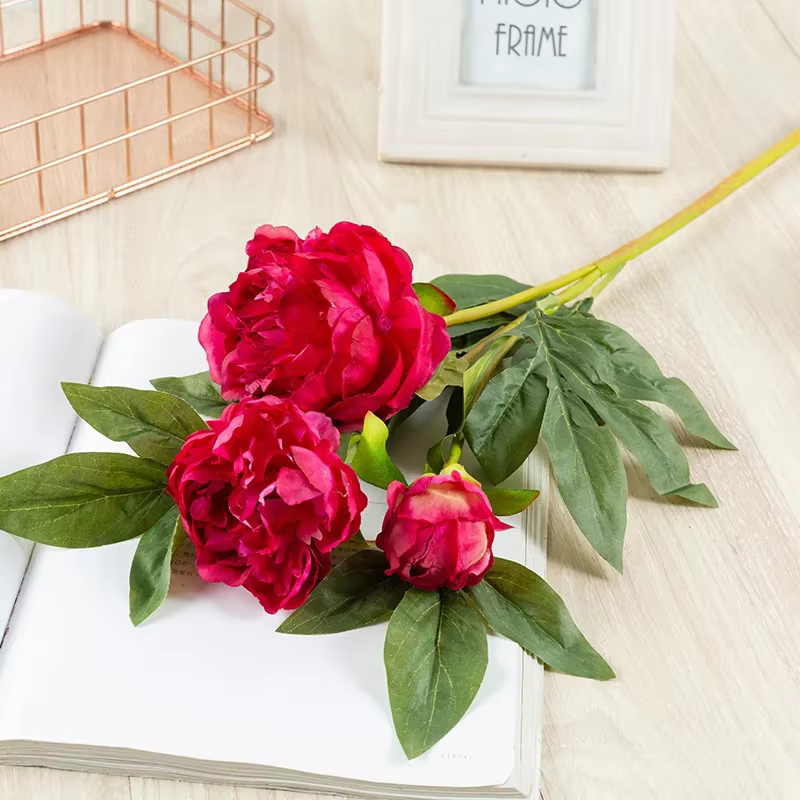 Fleur de pivoine simple artificielle