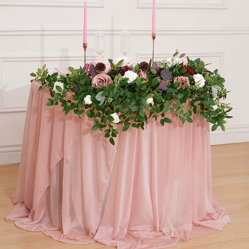 Pâte de haricots couleur Rose verdure Table fleur Photo accessoires cheminée décor mariage réception pièce maîtresse Arrangement Floral H864626