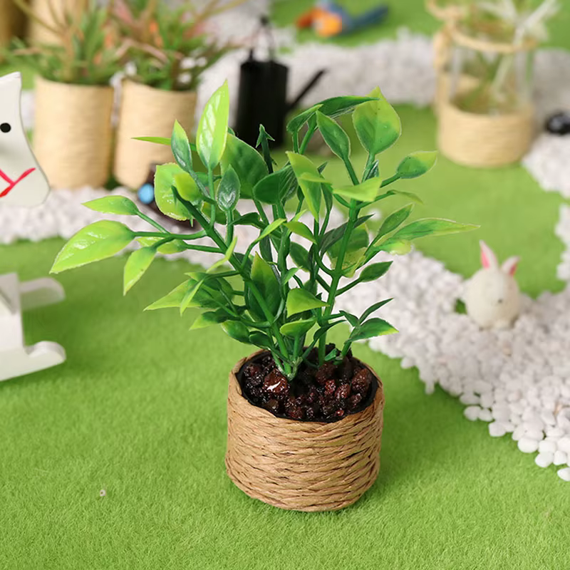 Mini arbre Miniature en Pot pour maison de poupée 1:12