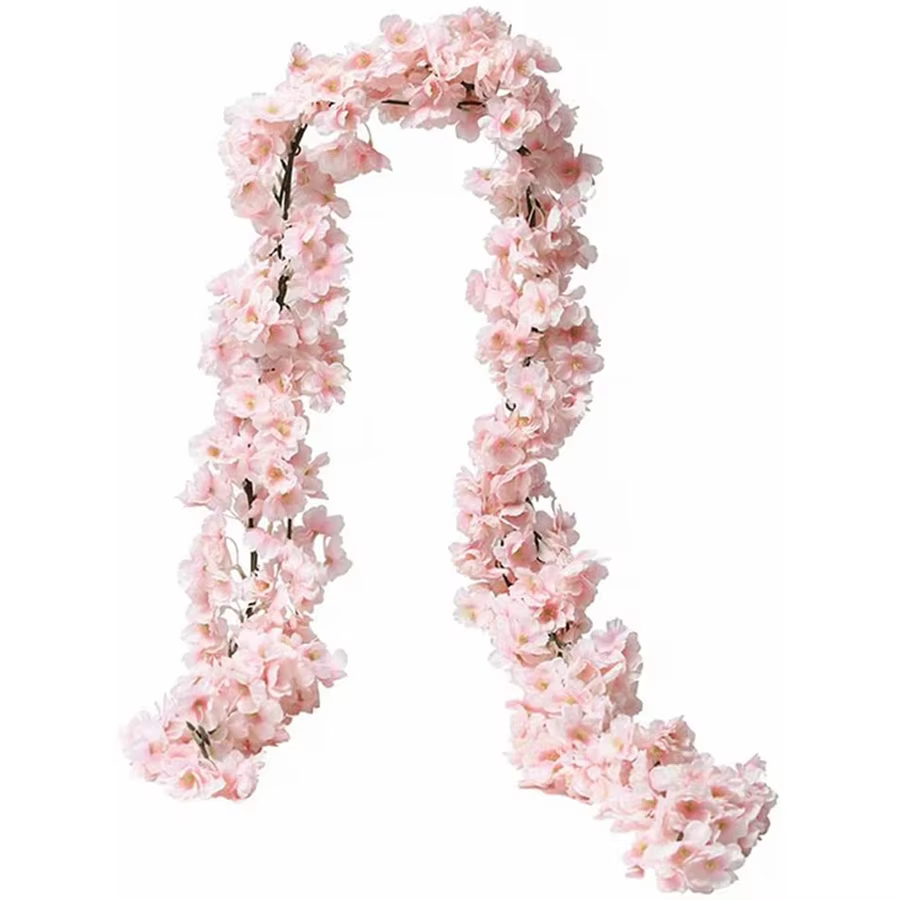 Guirlande de fleurs artificielles de cerisier pour mariage