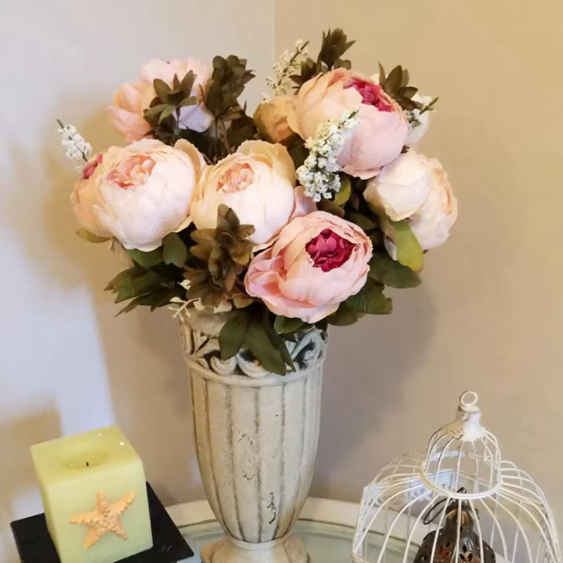 Bouquet de Fausses Fleurs en Soie