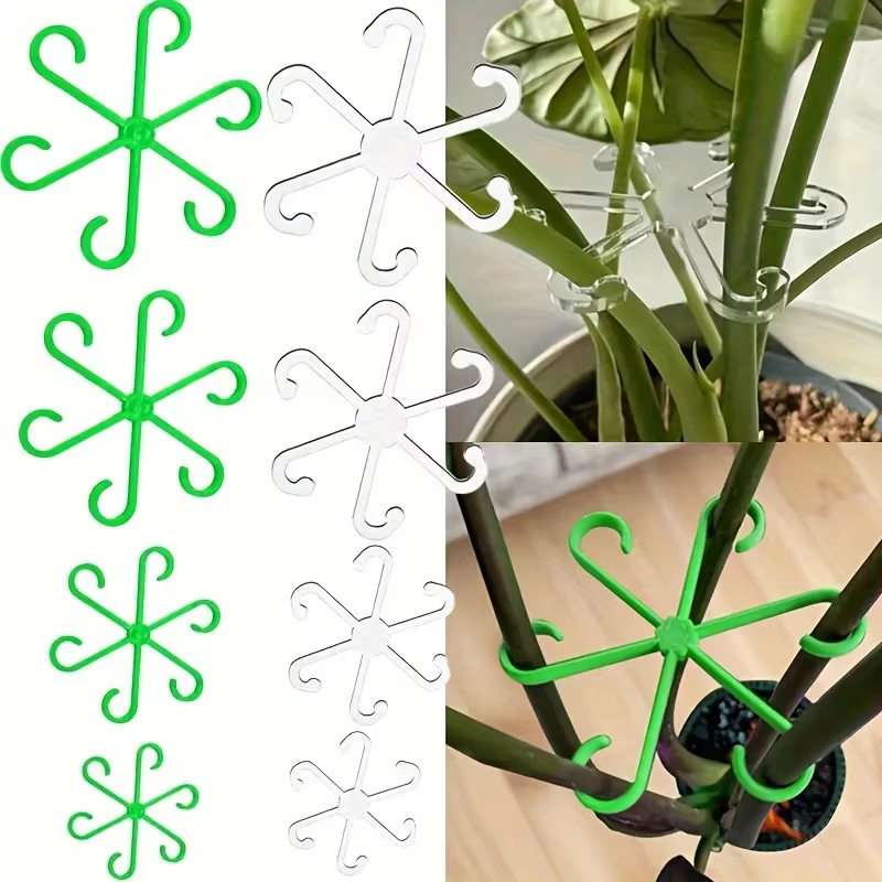 4 clips de support pour plantes en plastique