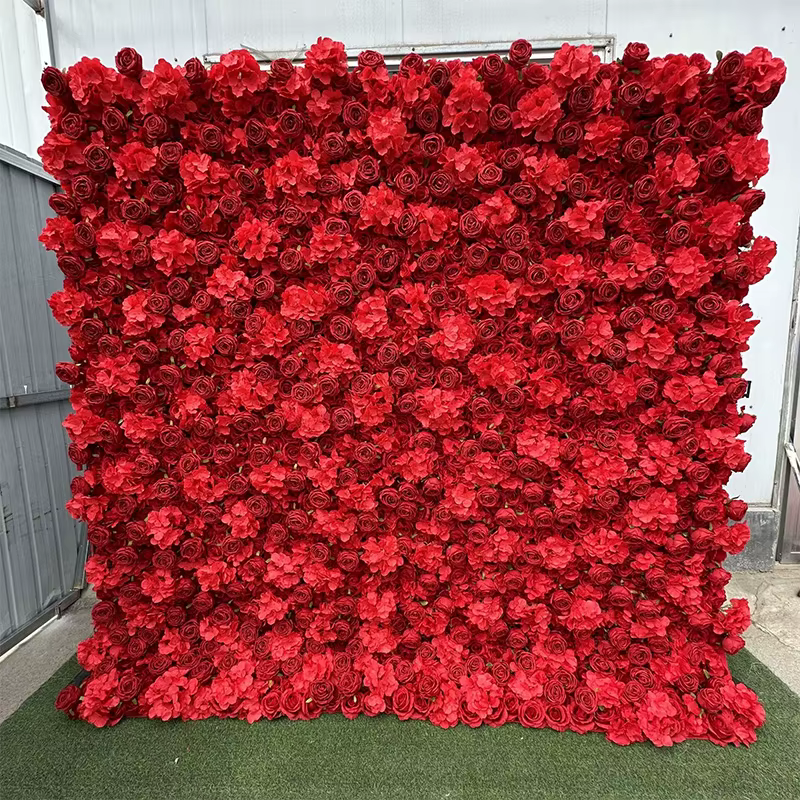 Panneau mural floral 3D en soie