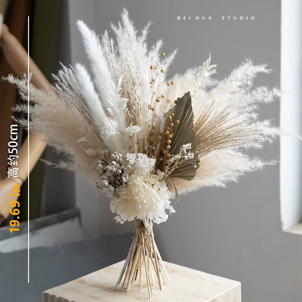Bouquet de fleurs séchées/réelles Maillard