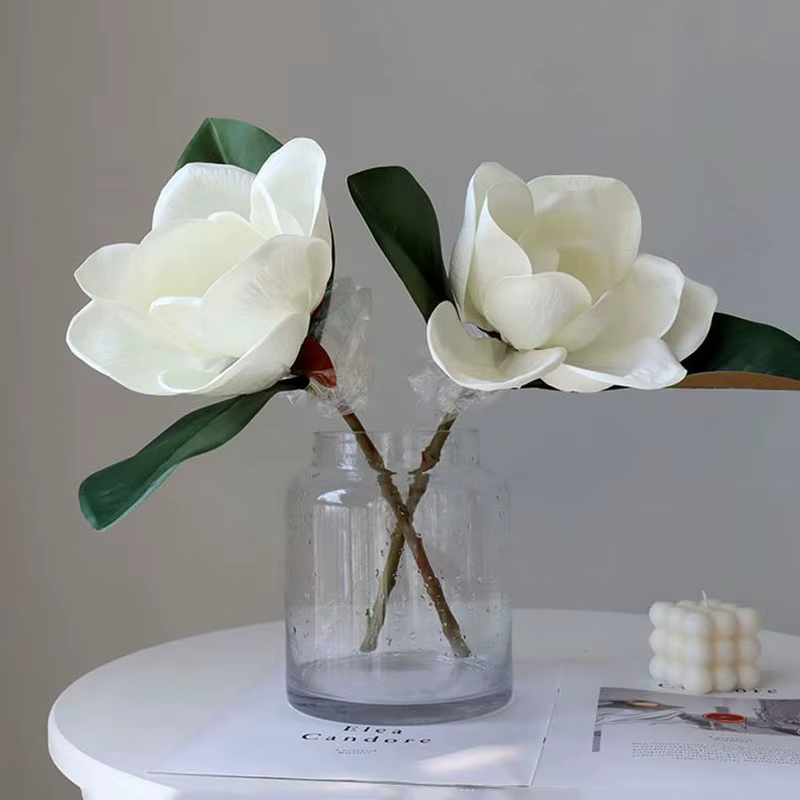 Grand Drapeau à Main Fleur de Magnolia