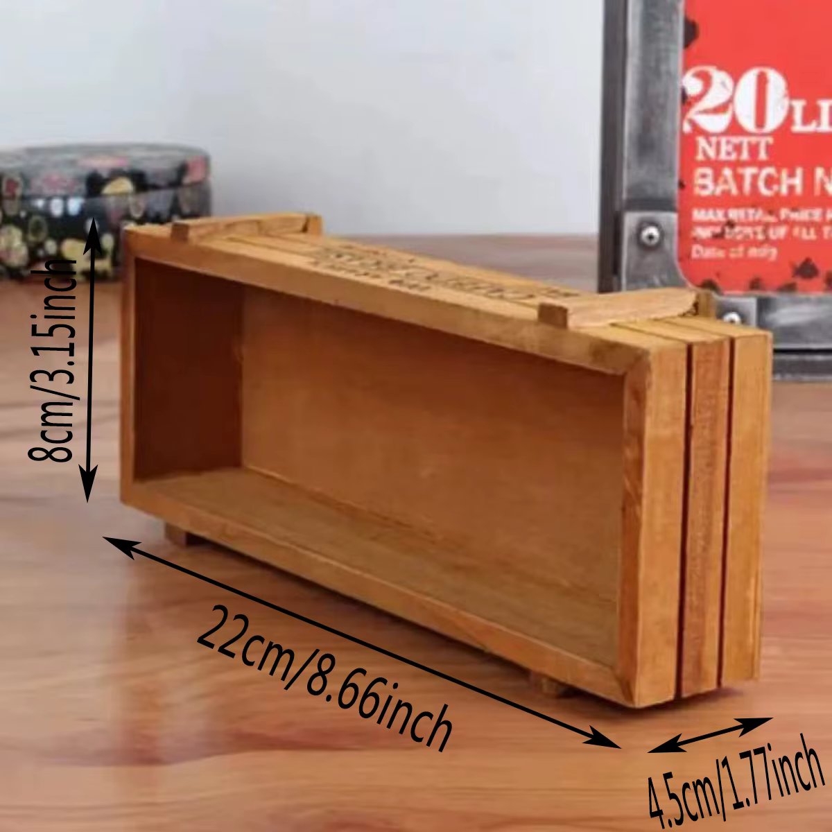 Jardinière en bois rustique pour plantes succulentes