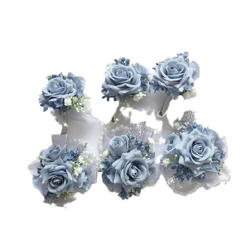 Bouquet de Fleurs Artificielles Bleu Clair