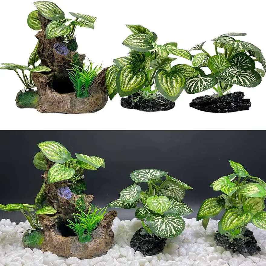 Ornements d'aquarium, plantes de Simulation