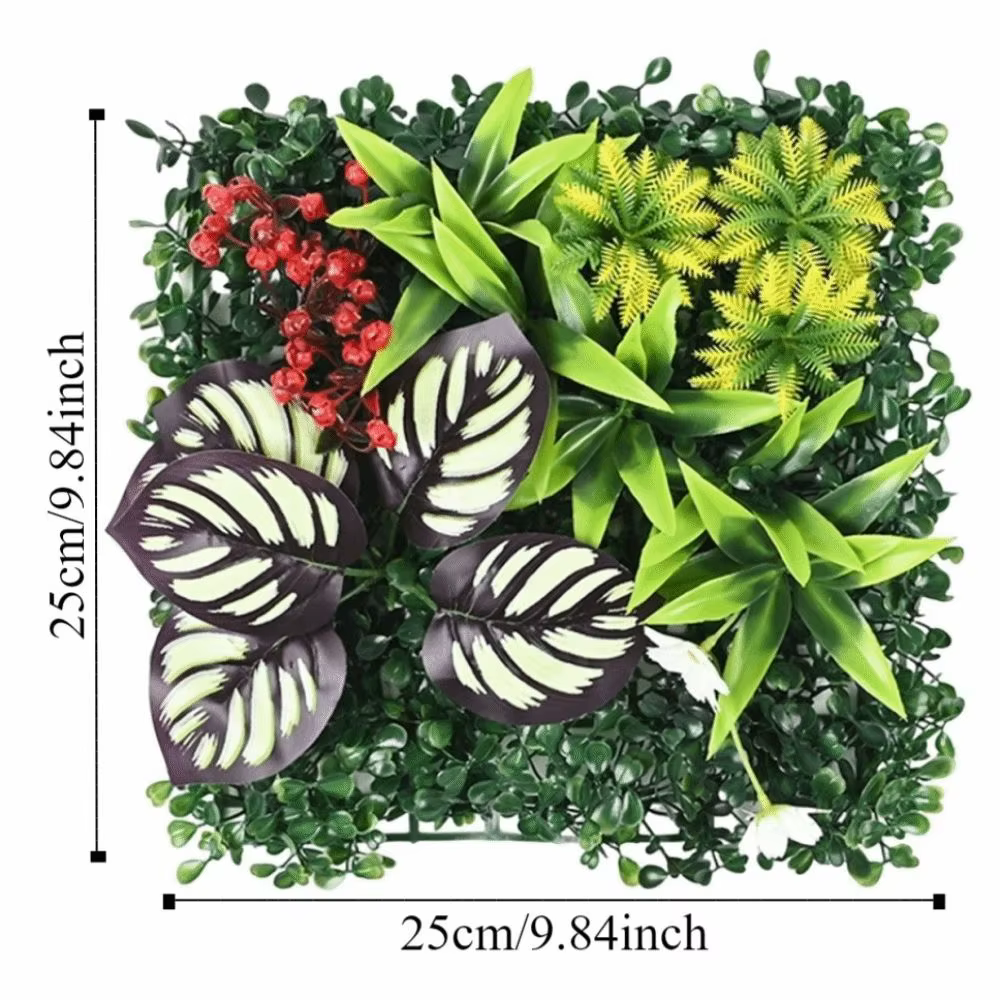 Panneau mural de plantes artificielles