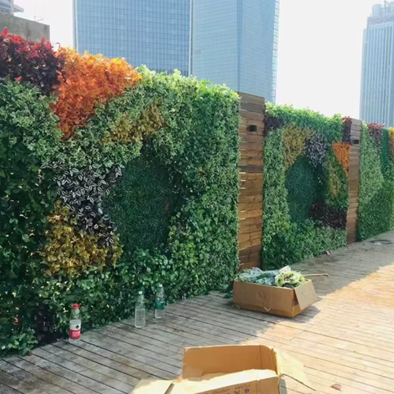 Simulation de mur de plante verte