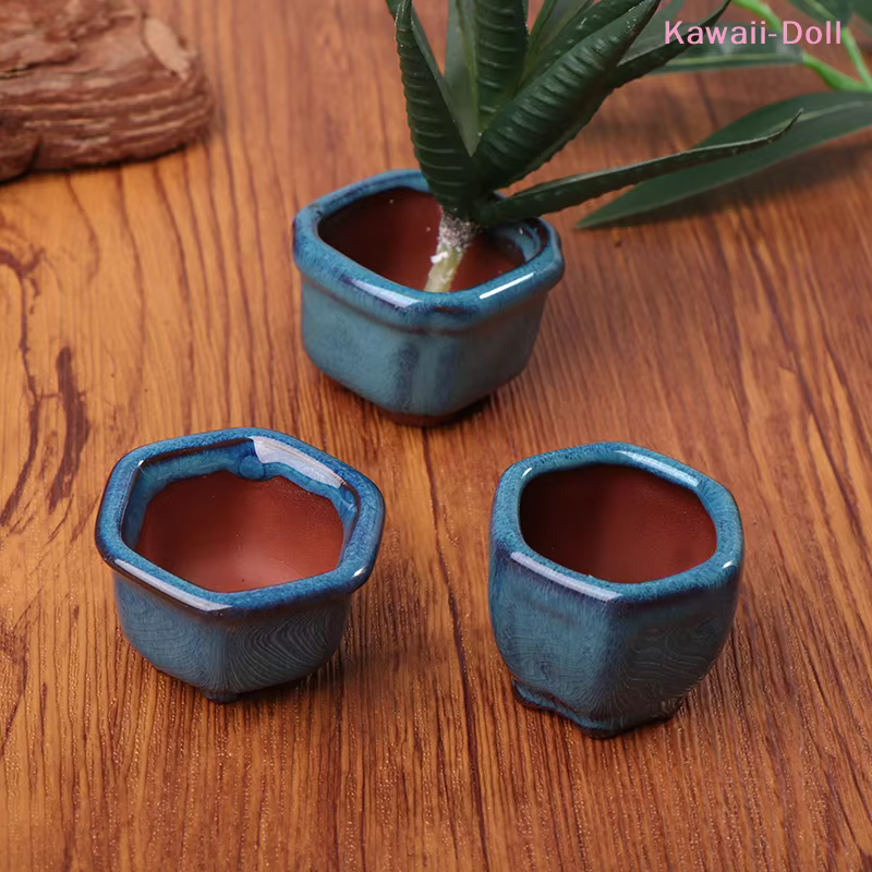 Mini pots de fleurs pour maison de poupée