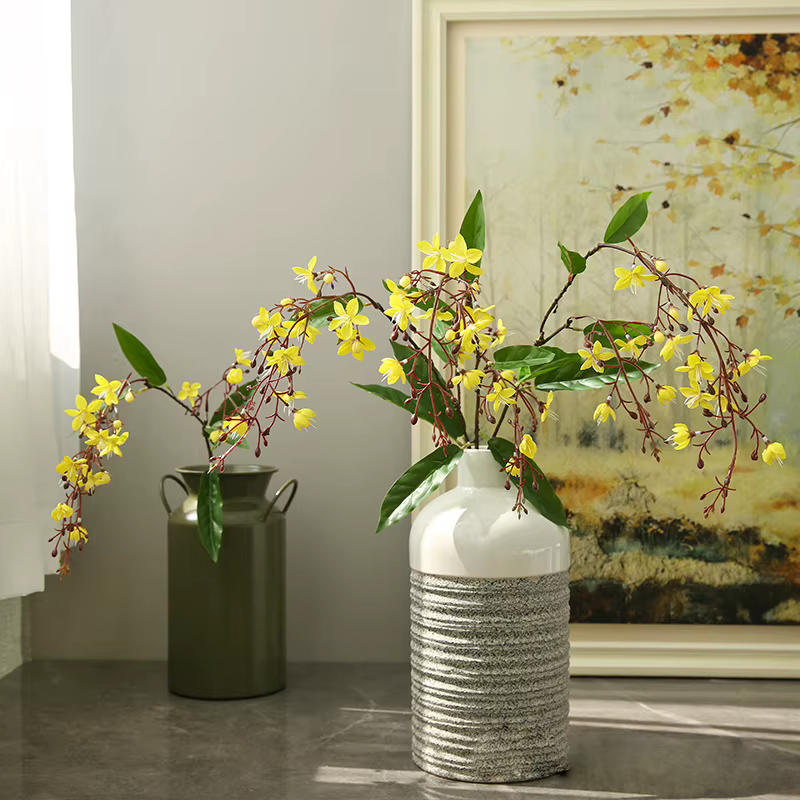 Branche de Fleurs Artificielles de Jasmin Rose