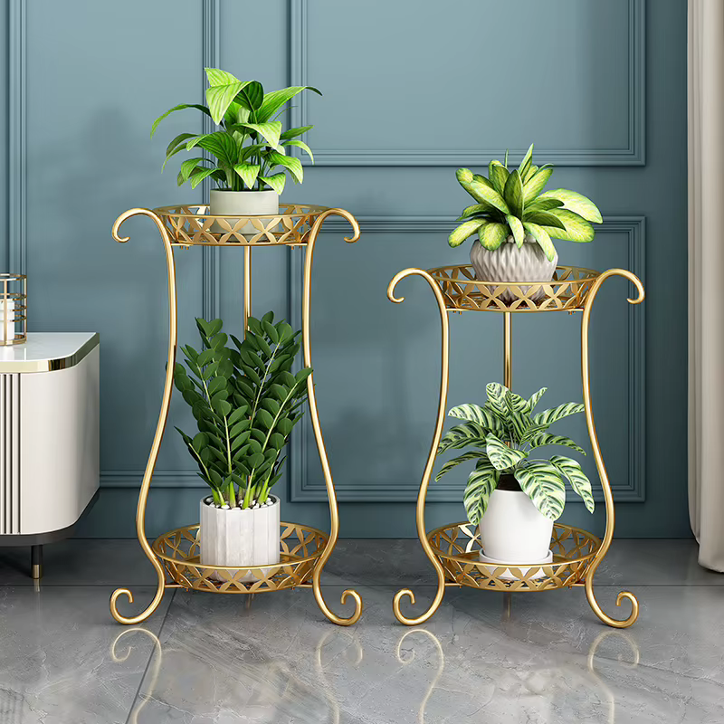 Étagère à plantes en fer sur pied