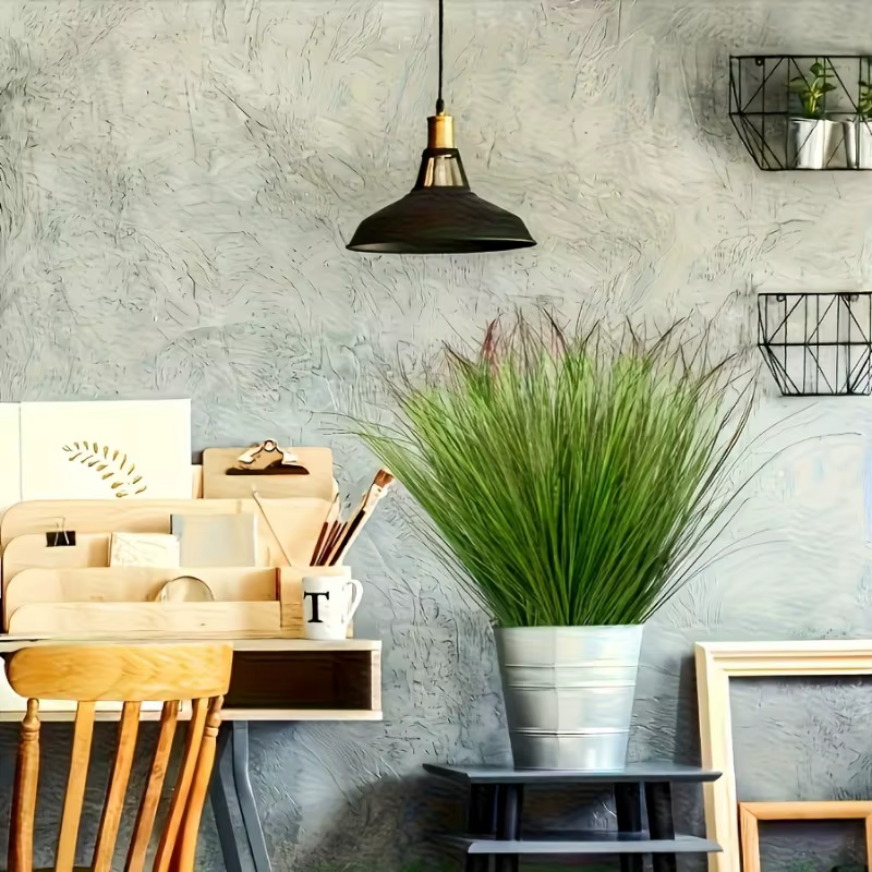 12/28 pièces de plantes vertes artificielles - Herbe d'oignon en résine | Convient à la décoration intérieure/extérieure