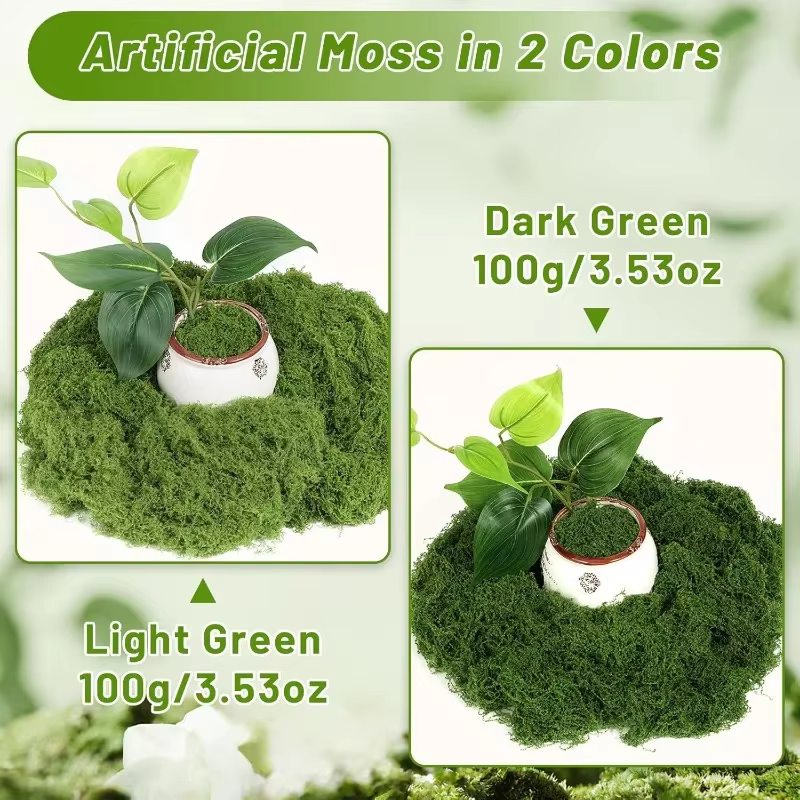 Plantes artificielles en mousse verte 30-300g