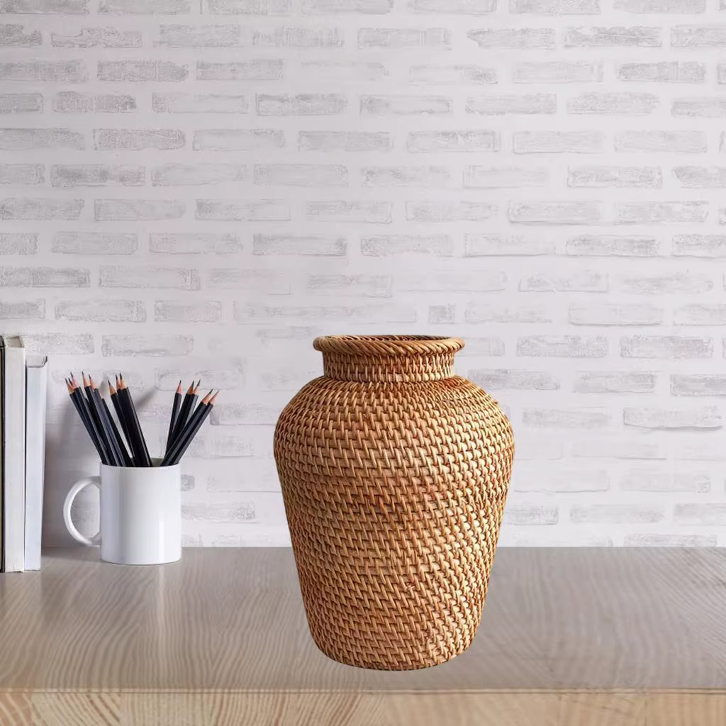 Vase en rotin branche Pot de fleur rustique