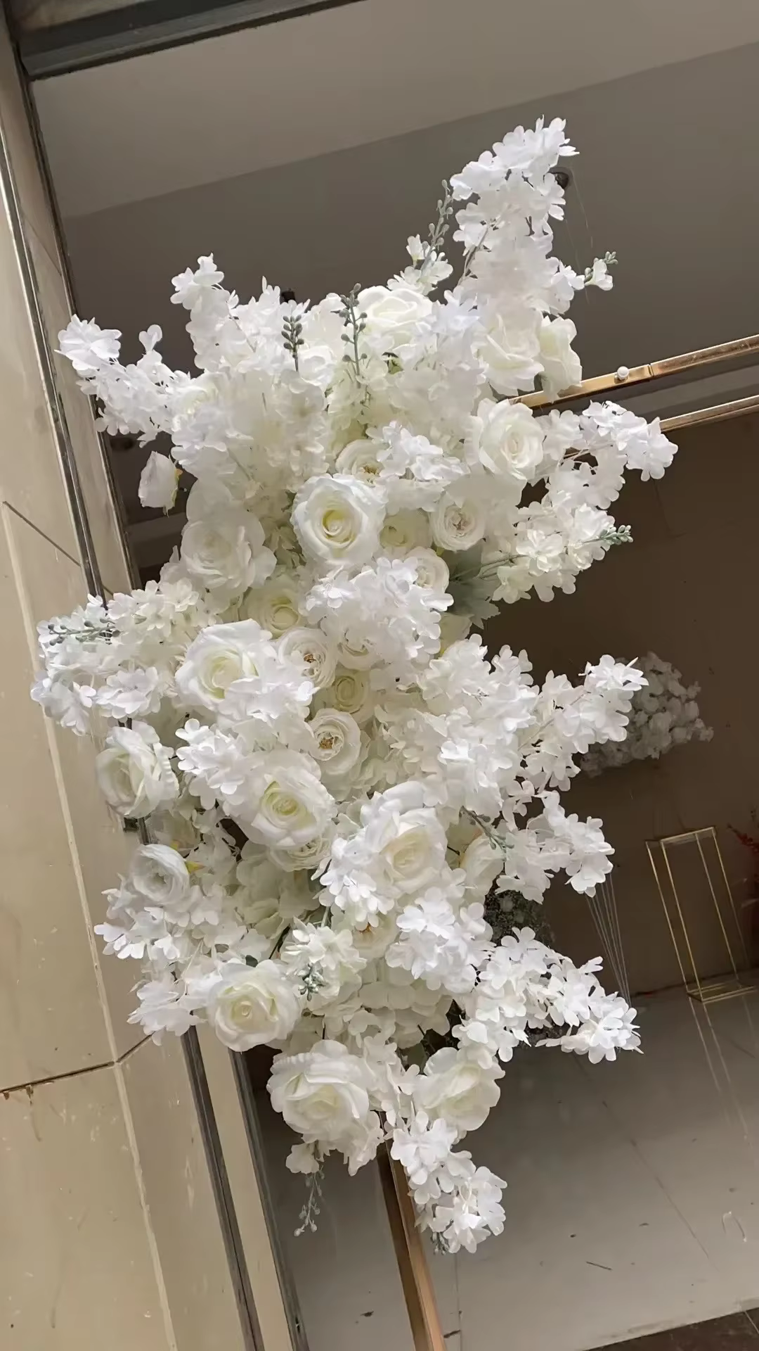 Roses de cerisier artificielles blanches