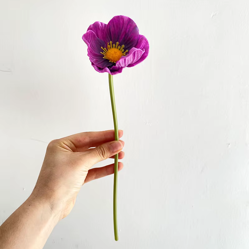 Mini fleur de coquelicot artificielle en PU