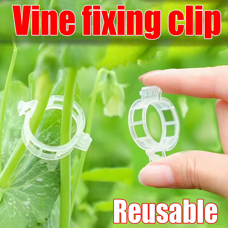 100 pinces de fixation en plastique sécurisées pour plantes