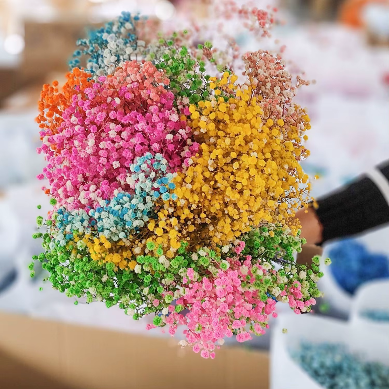 Bouquet de fleurs séchées pour bébé