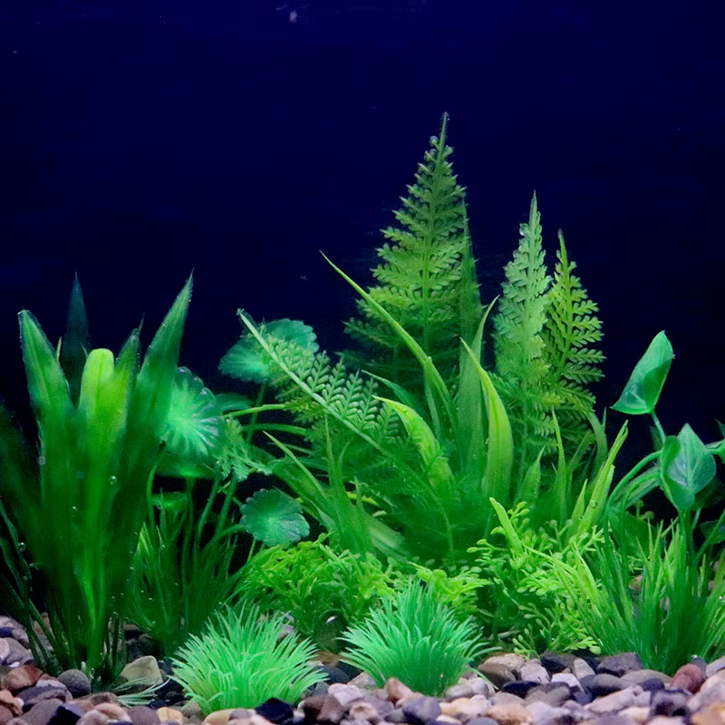Plantes artificielles en plastique sous-marine pour aquarium