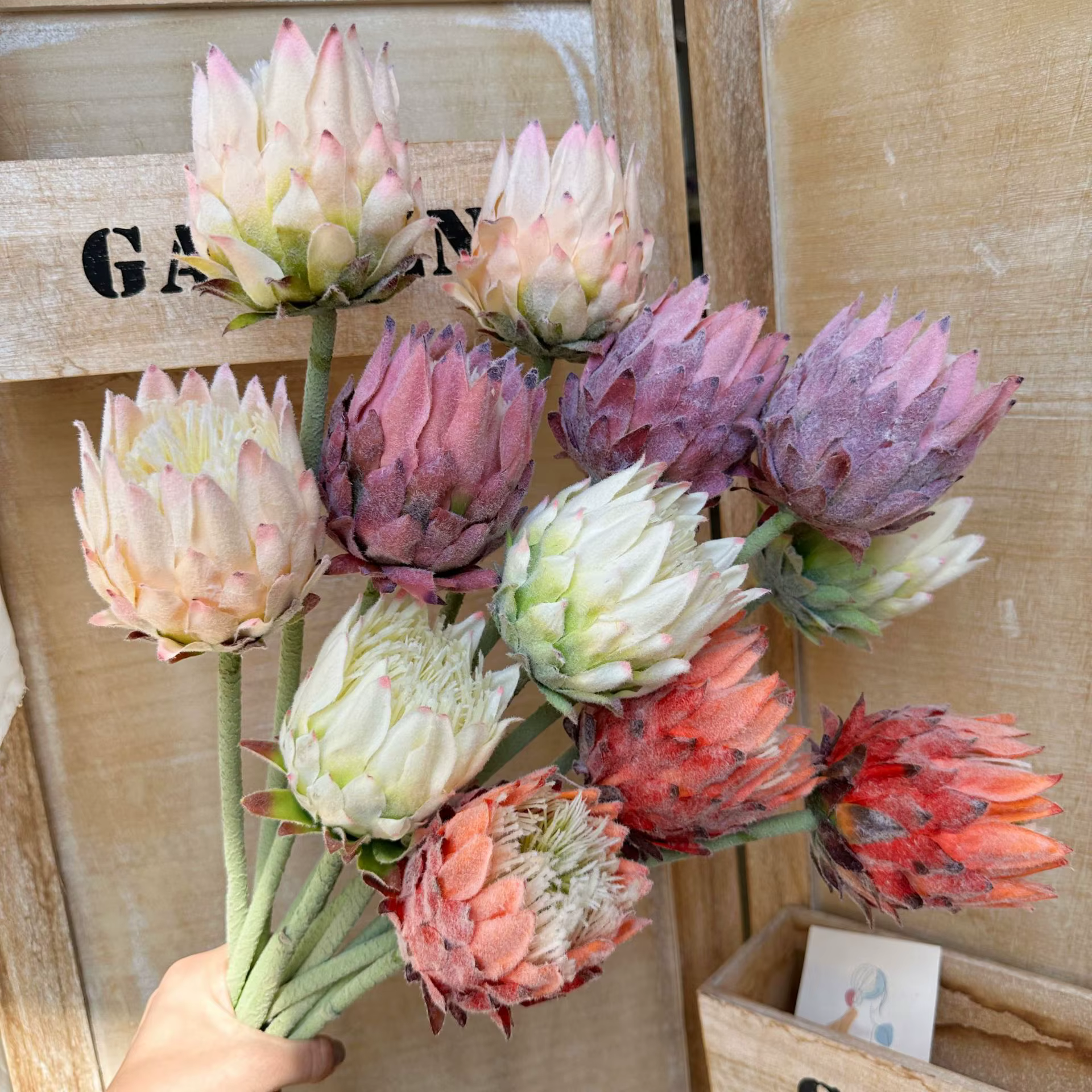 1 pièces 63cm artificiel haut de gamme unique nordique flocage artichaut fleur décoration de la maison accessoires de photographie de mariage