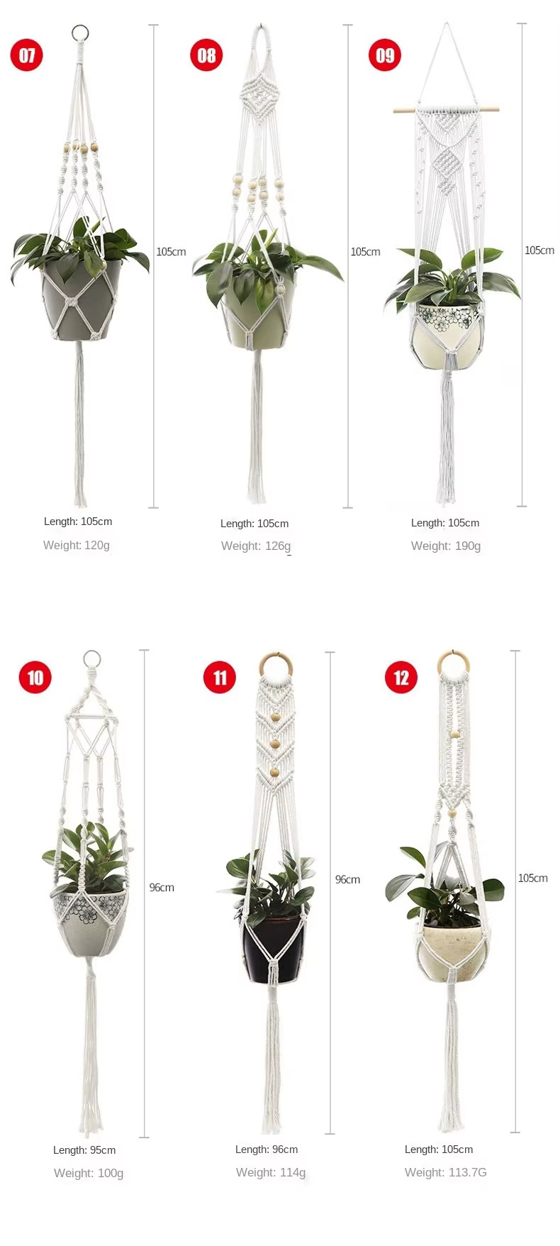 ConfronPlant-Cintre de plante en macramé fait à la main