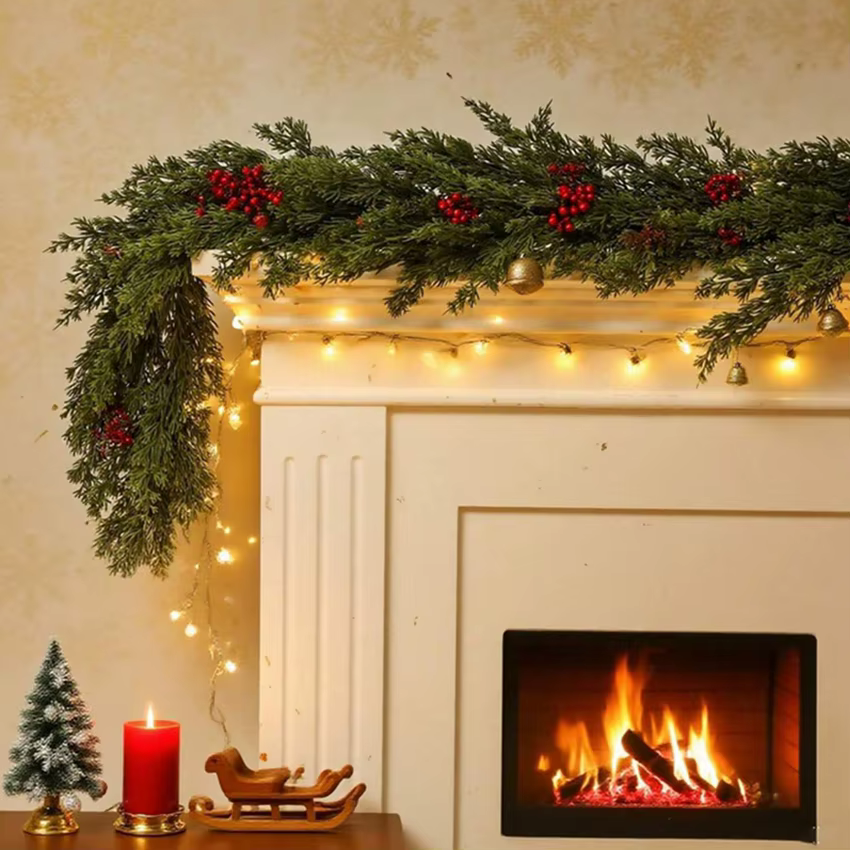 Plantes artificielles Verdure Feuillages Vigne De Noël Arbres De Mariage Cour Clôture Ornements Délicat Arche Maison Chambre Tenture Murale Décor