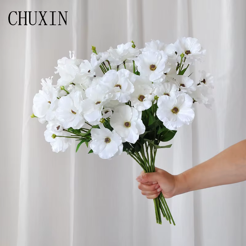Fausse fleur d'Eustoma pour Noël