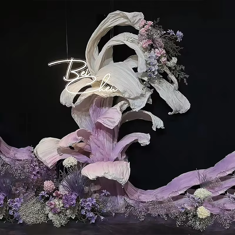 Banderole de fleurs en papier géant