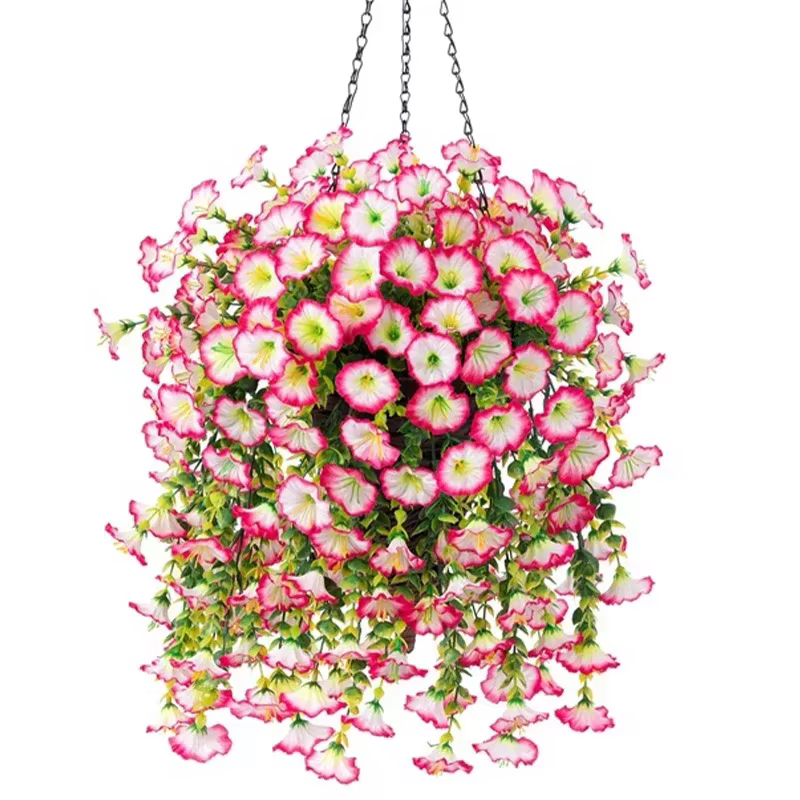 2 pièces fleurs artificielles fausse fleur extérieure maison jardin tenture murale pétrolia plantes