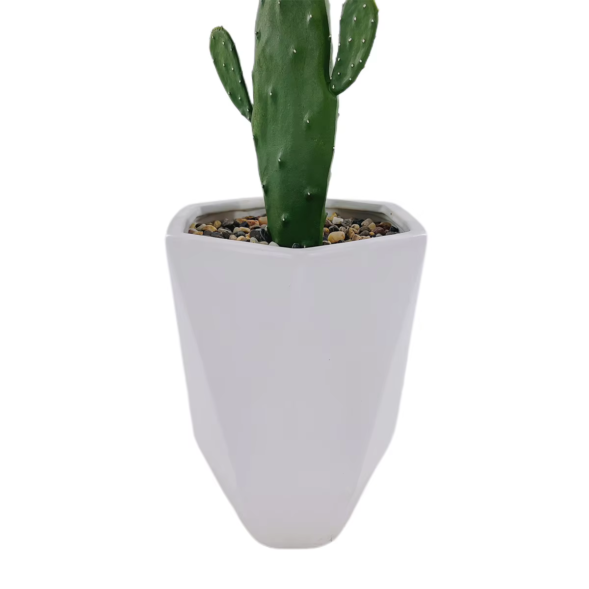 Grandes Plantes Artificielles Pantum Succulentes avec Pierre et Pot de Fleur en Céramique