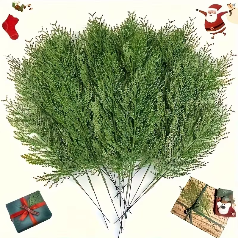 24 pièces de plantes artificielles Branches de pin