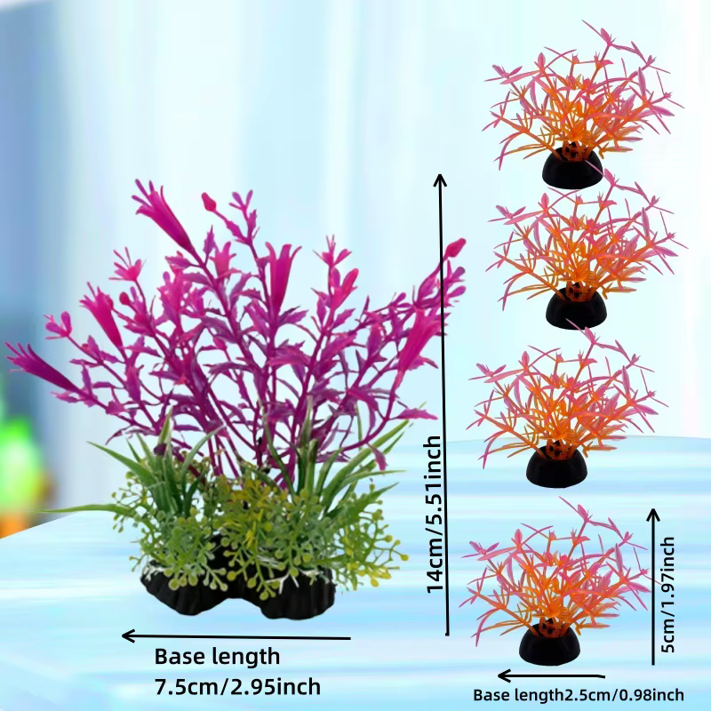 Ornements de plantes d'aquarium