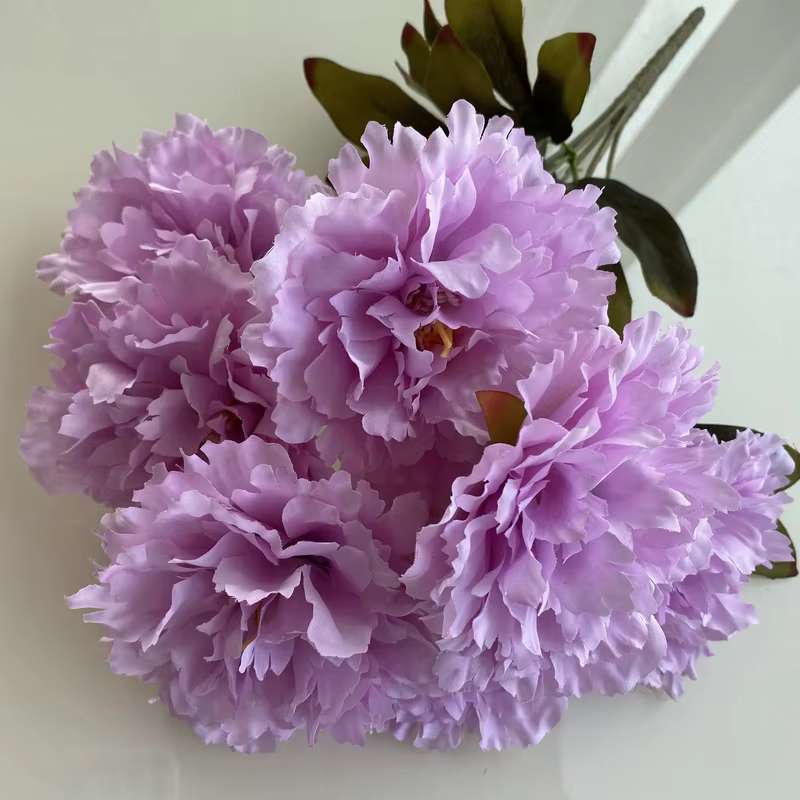 Bouquet de fleurs d'hibiscus artificielles à 7 têtes