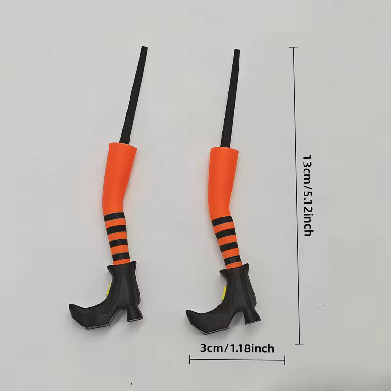 Lot de 2 pots de fleurs en forme de jambe de sorcière