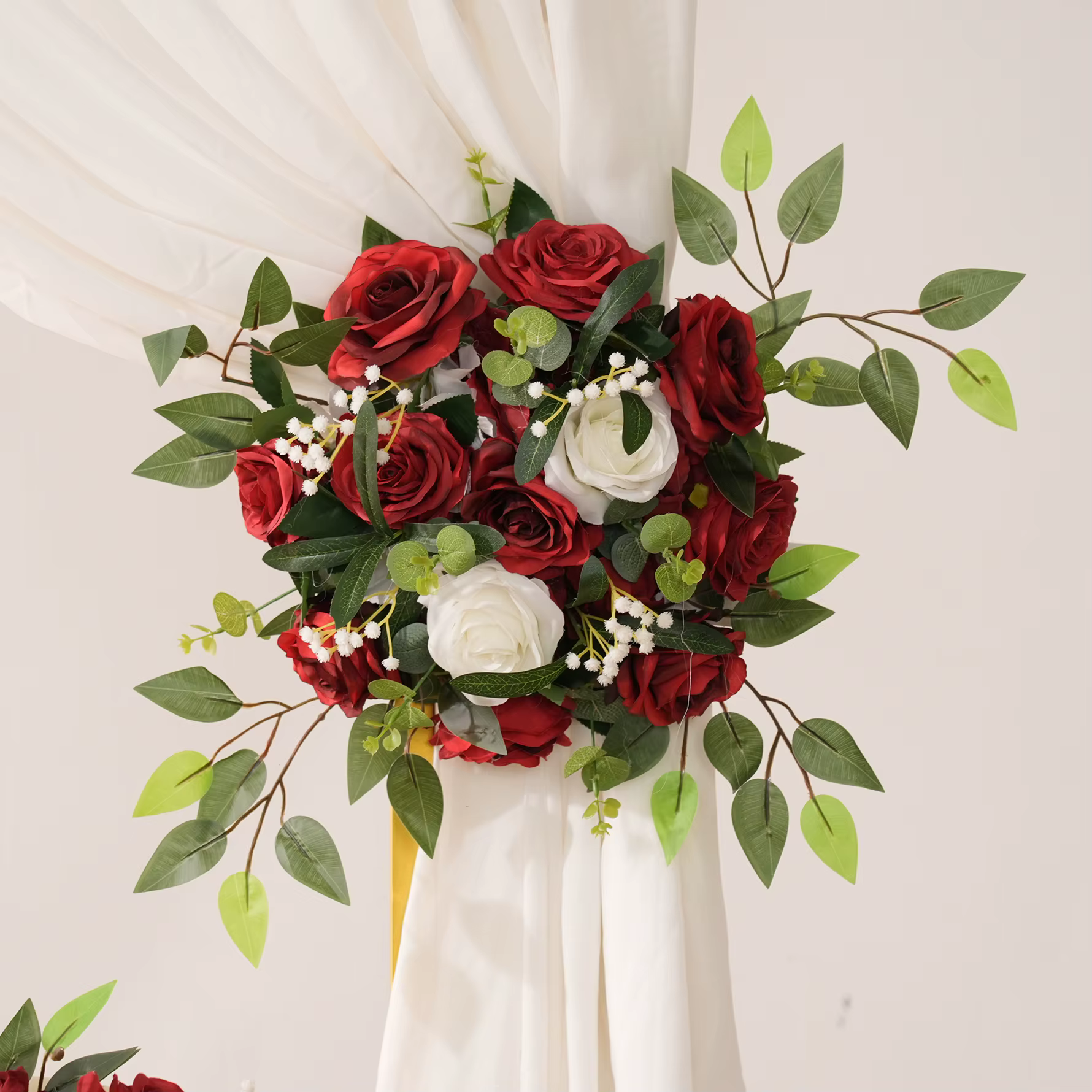 C7673 rangées de fleurs de souffle de bébé Rose bordeaux