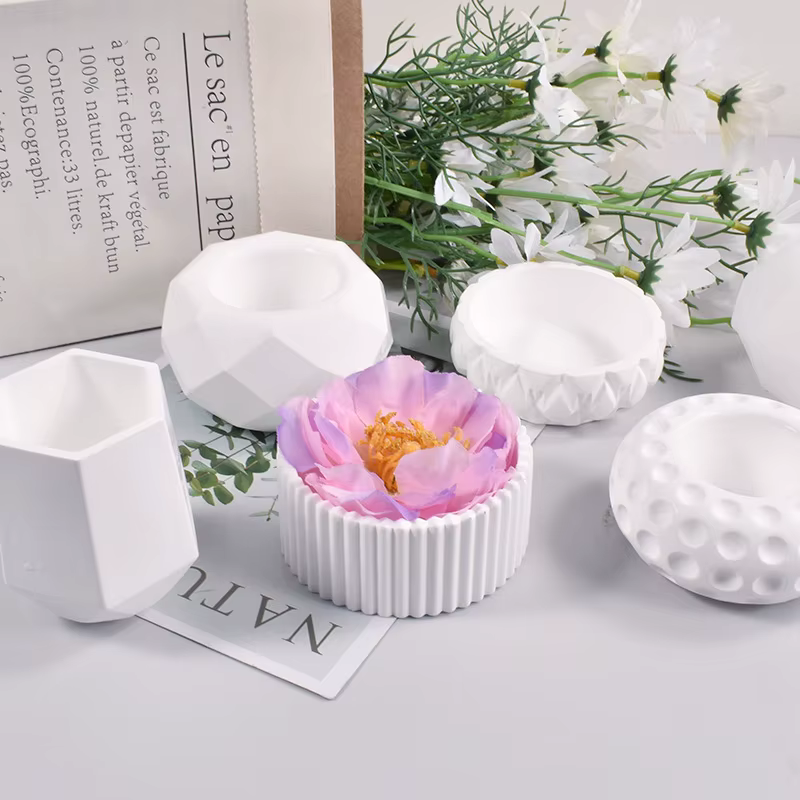 Moule de Pot de fleurs en Silicone, Vase de jardinière en béton, ciment, plantes succulentes, Pot en résine époxy, stylo, conteneur, moule de poterie, DIY
