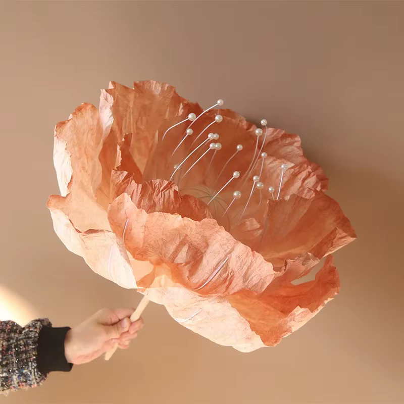 Fleurs artificielles en papier de pavot