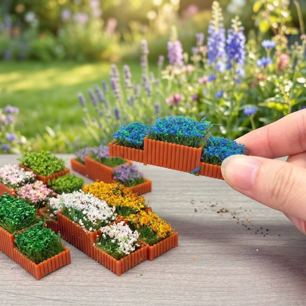 3 Pièces de Modèles de Jardins Miniatures