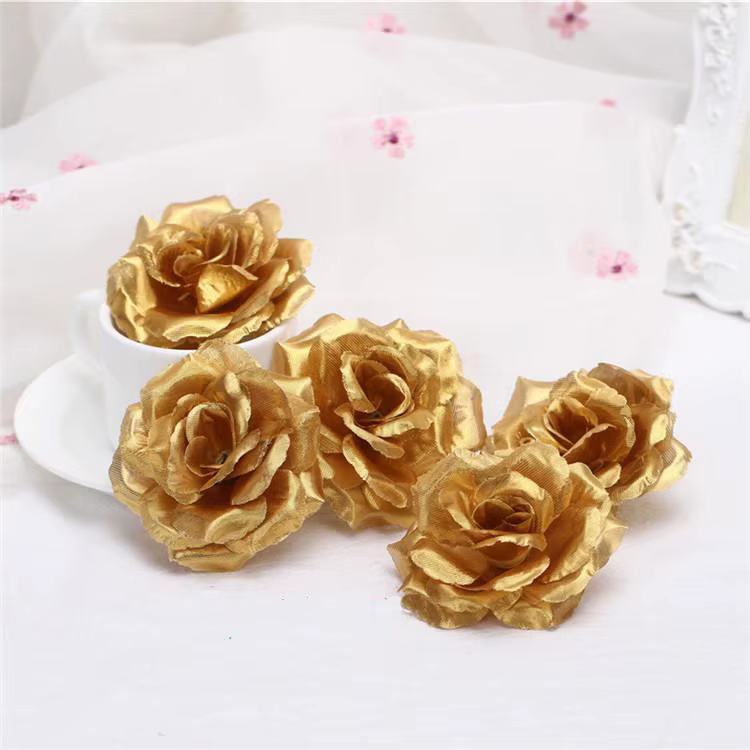 10 pièces 8 cm bordeaux artificielle Rose tête de fleur pour la décoration de mariage cadeau de saint valentin bricolage