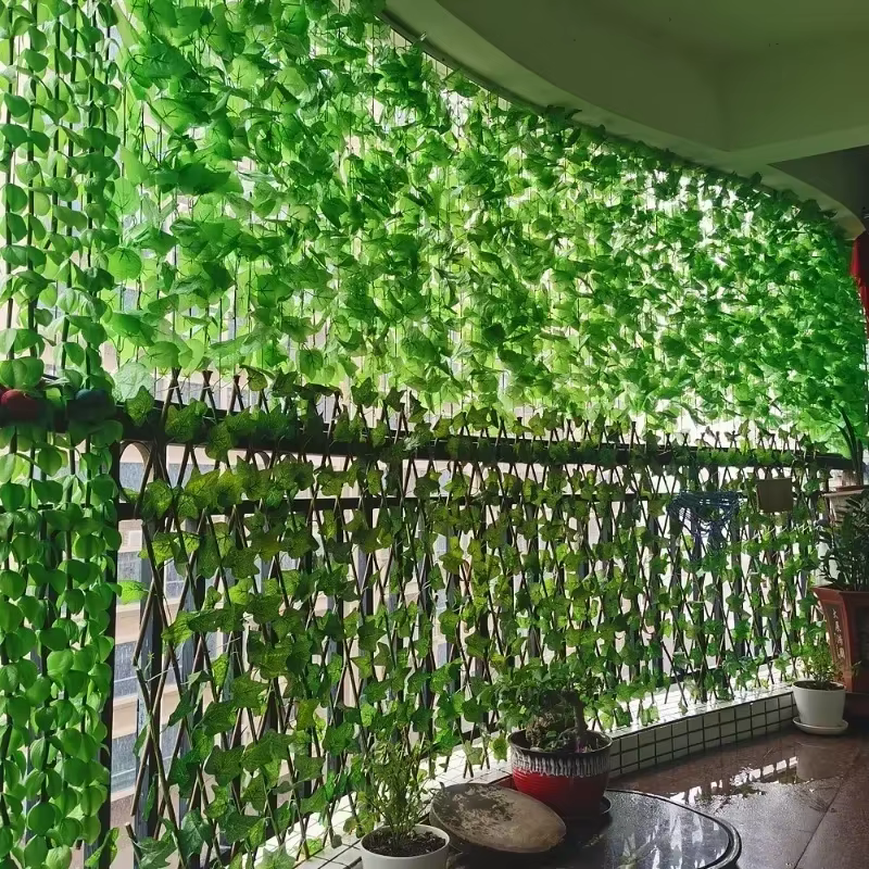 Guirlande de feuilles de lierre vert artificielles 12/2M