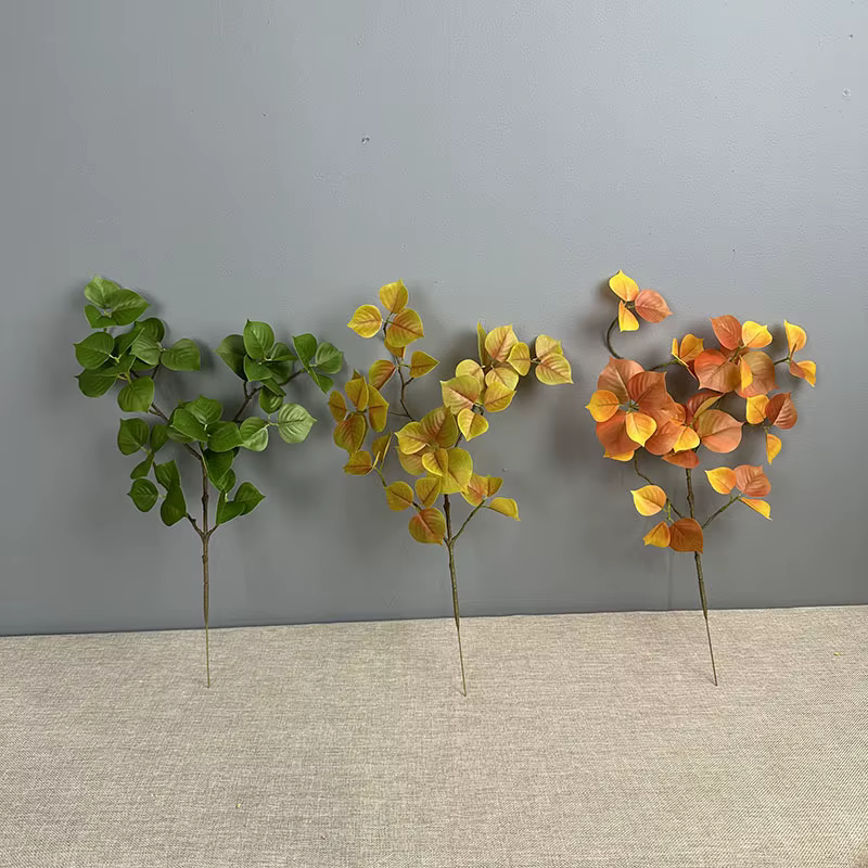 8 pièces de feuilles artificielles de Bodhi