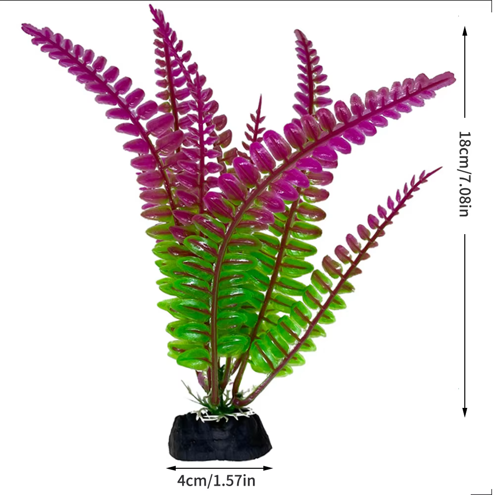 Plantes aquatiques simulées en plastique pour l'aménagement paysager des aquariums