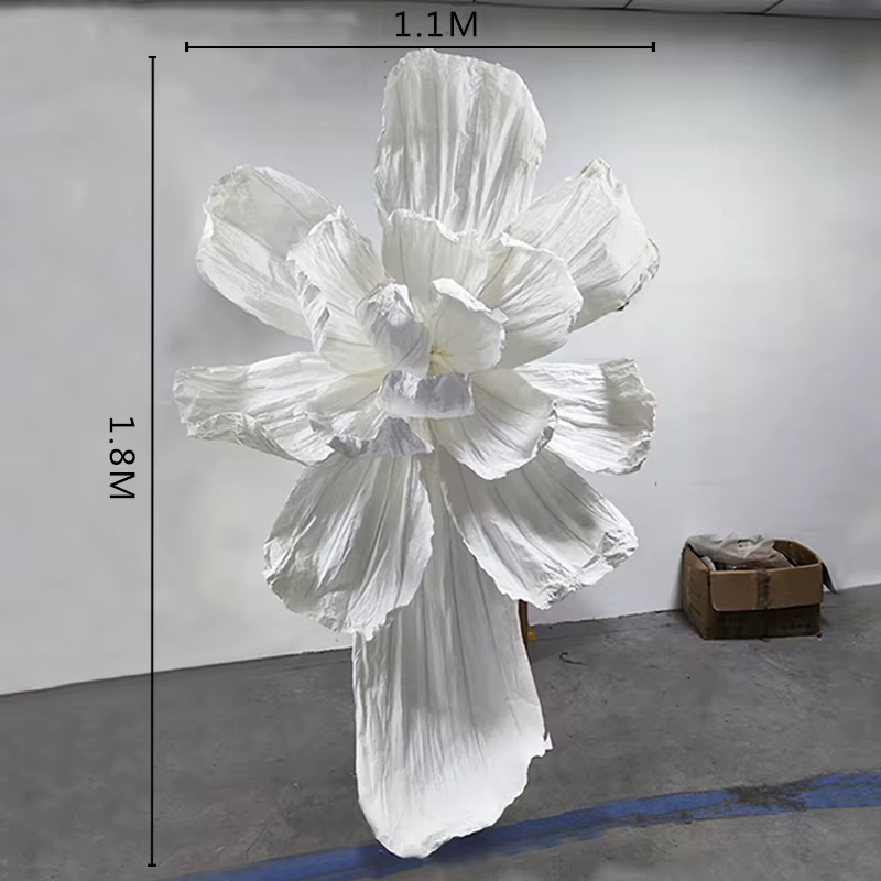 Grande fleur en papier Iris artificielle