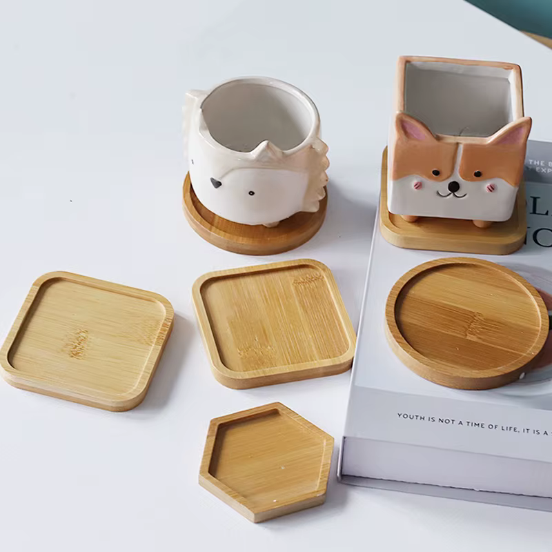 Plateau de soucoupe en bambou