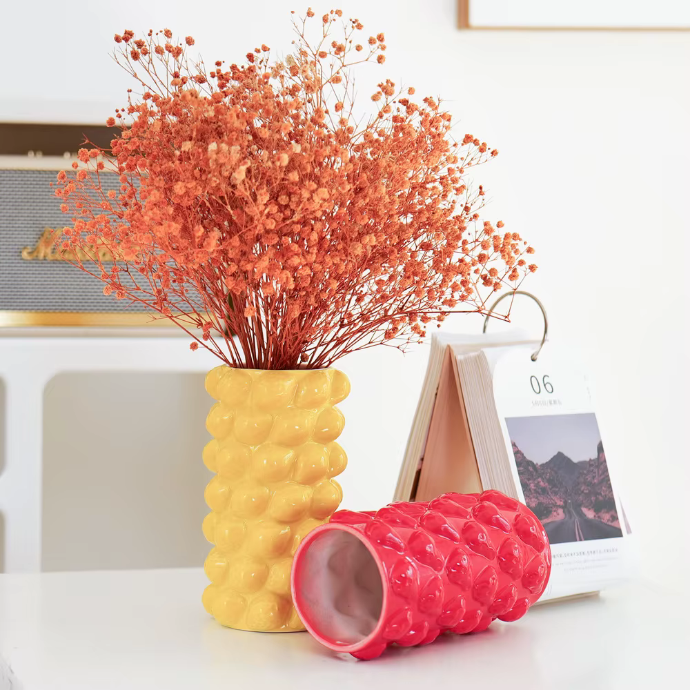 Vase à fleurs en céramique en forme de fruit