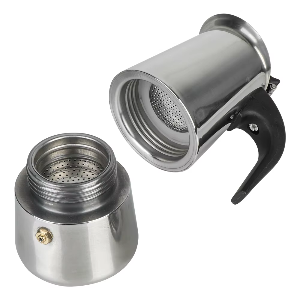 Cafetière Moka en acier inoxydable, cafetière pour cuisine, moka expresso Latte, filtre de cuisinière, 2/4/6/9 tasses
